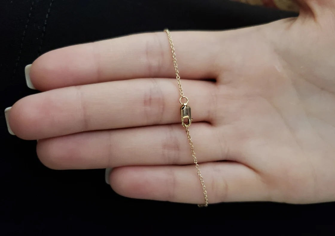 14Kt Gold Citrine Bezel Bracelet