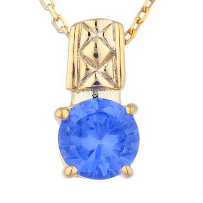 14Kt Yellow Gold Plated Tanzanite Round Design Pendant