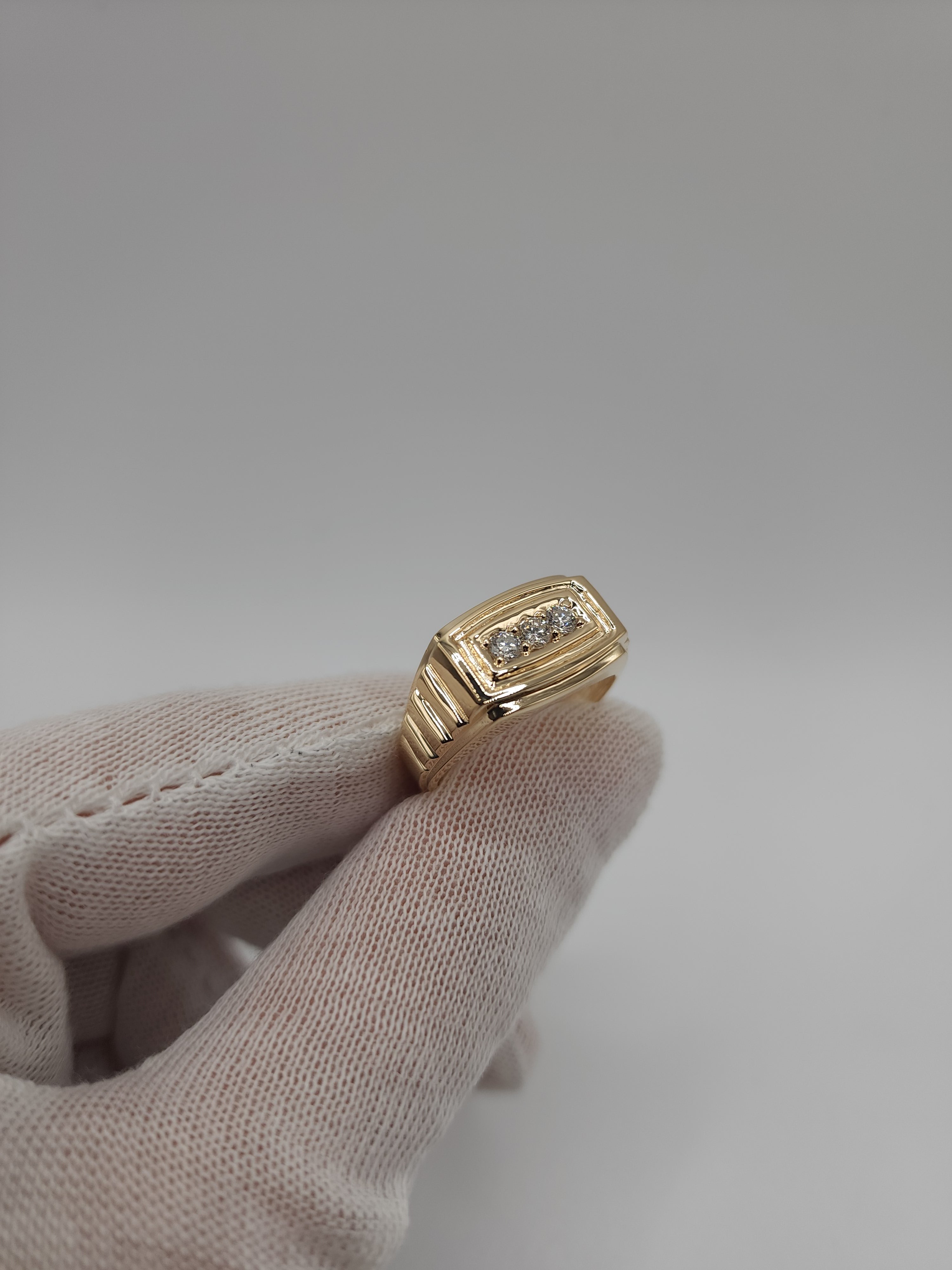 14Kt Gold 0.30 Ct Men's Diamond Ring