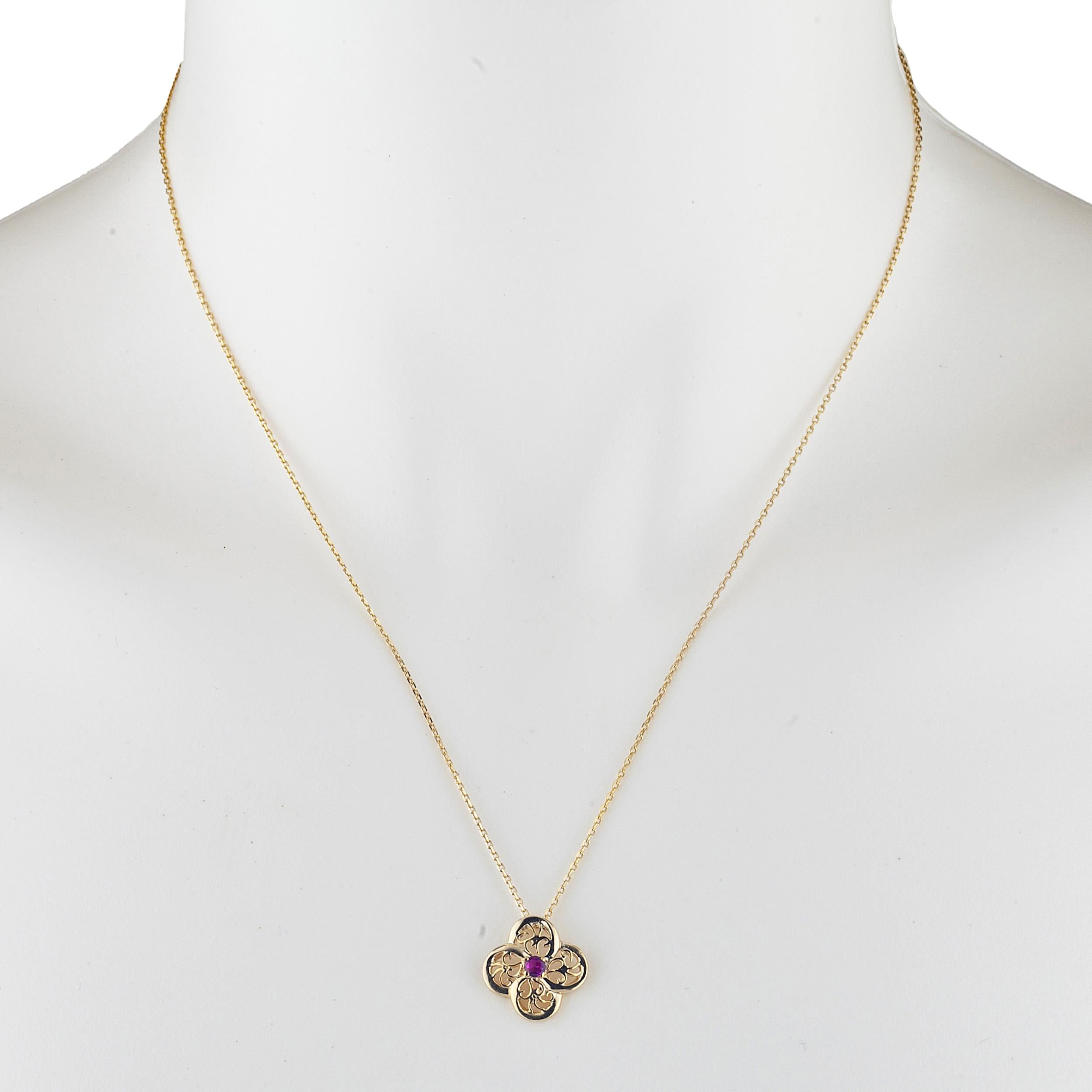 Goossens Talisman Four-leaf Clover Necklace - Gold