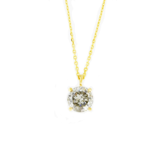 14Kt Gold 0.40 Ct Lab Created Diamond Pendant Necklace