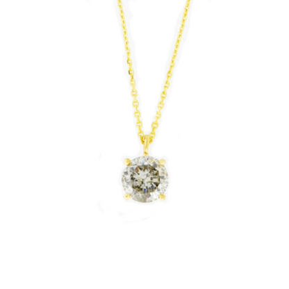 14Kt Gold 0.40 Ct Lab Created Diamond Pendant Necklace