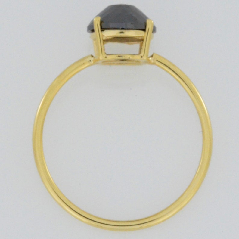14Kt Gold 1.54 Ct Rose Cut Black Diamond Ring