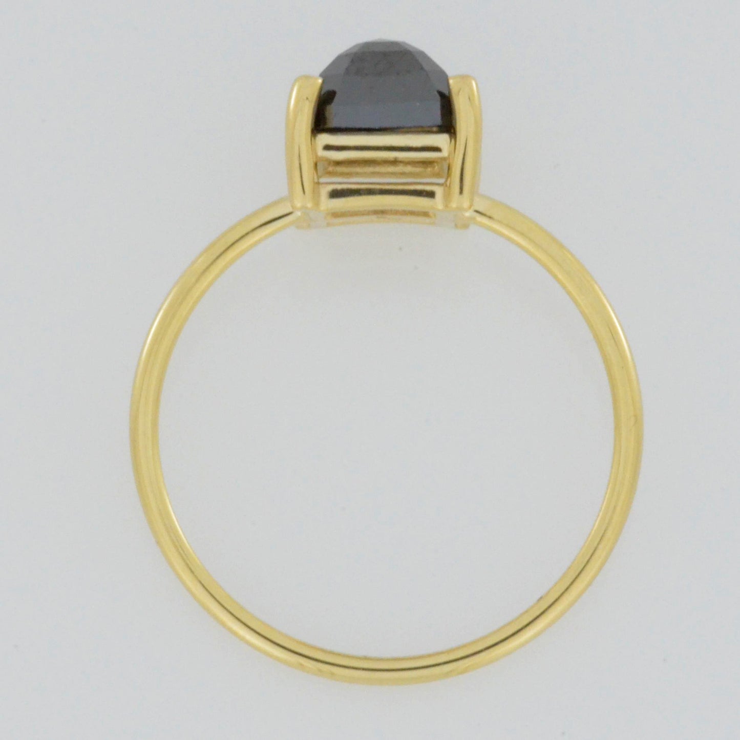 14Kt Gold 1.63 Ct Natural Rose Cut Black Diamond Ring