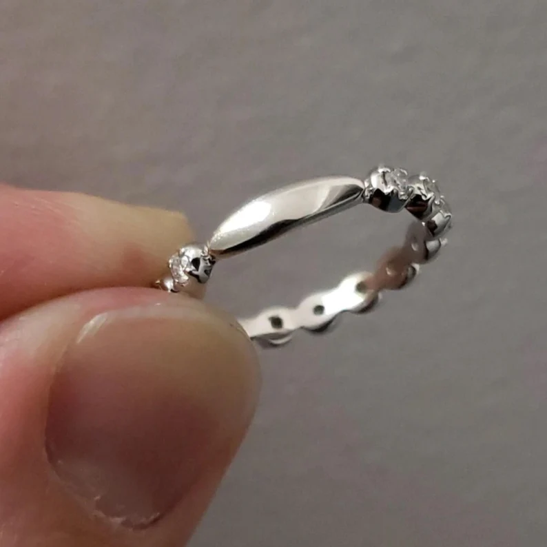 14Kt Gold 0.36 Ct Lab Grown Diamond Wedding Band Ring
