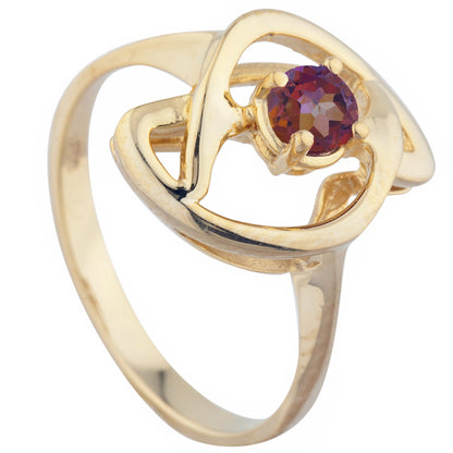 14Kt Gold Natural Ecstasy Mystic Topaz Infinity Design Ring