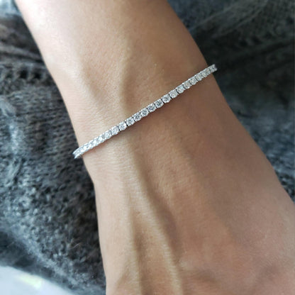 14Kt White Gold 3.30 Ct Diamond Tennis Bracelet