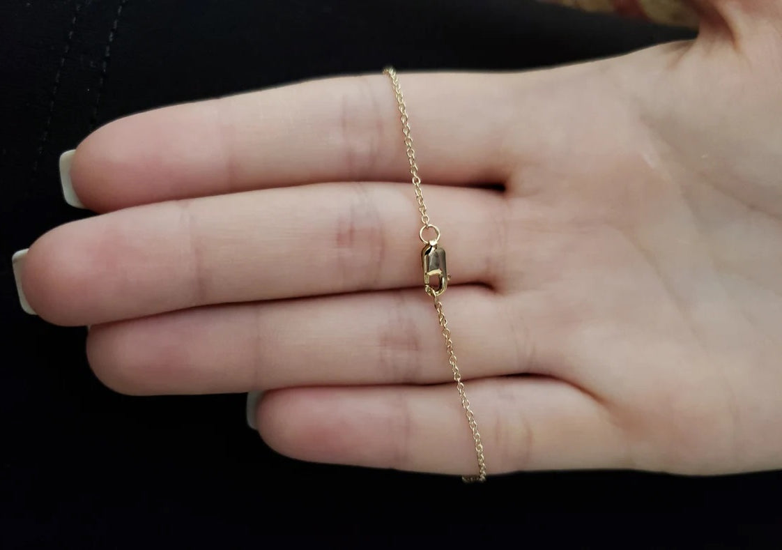 14Kt Gold Opal Heart Bracelet