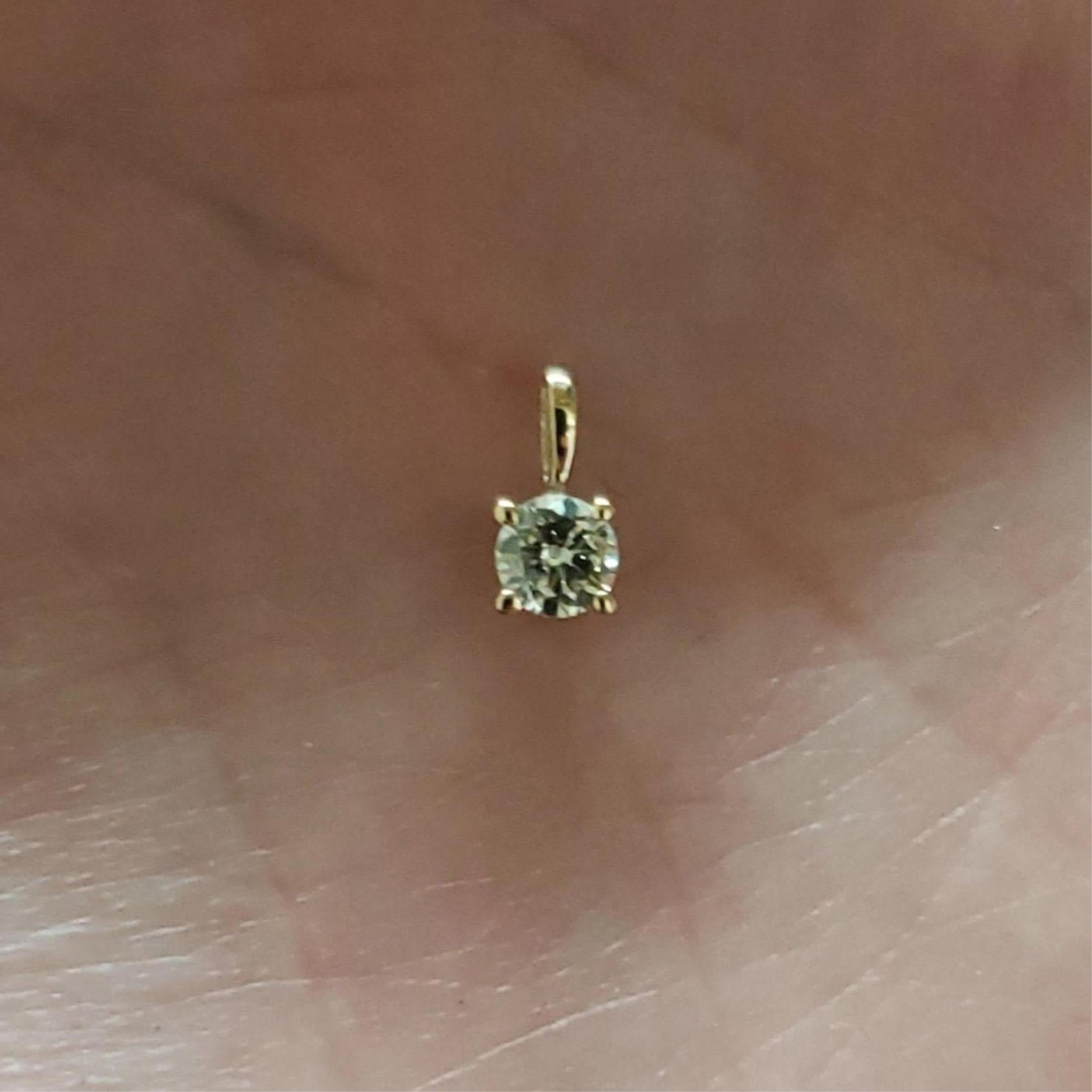 14Kt Gold Genuine Natural Diamond Pendant