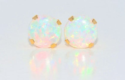 14Kt Yellow Gold Opal Stud Earrings & Pendant Set