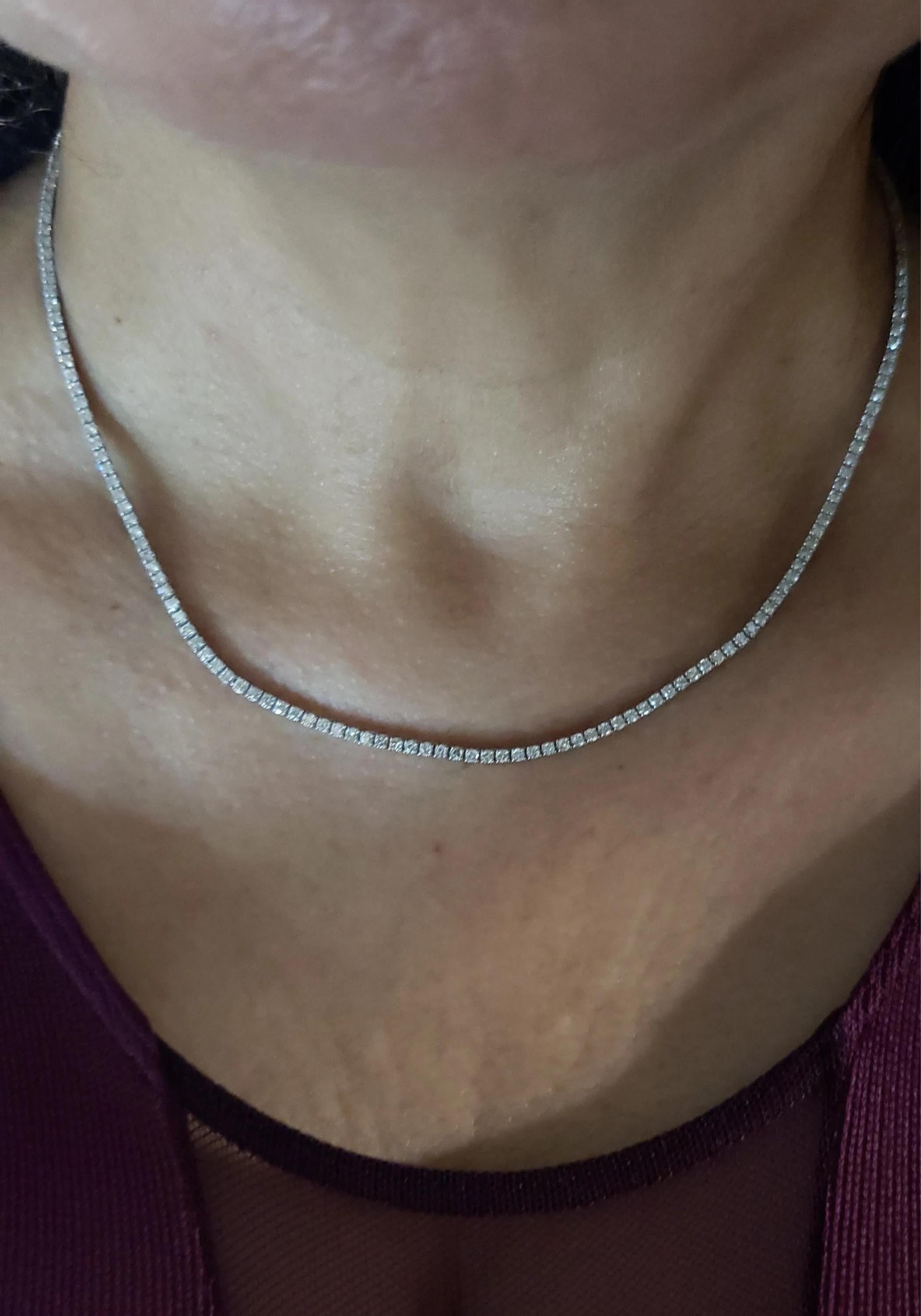 16 diamond tennis necklace Clearance