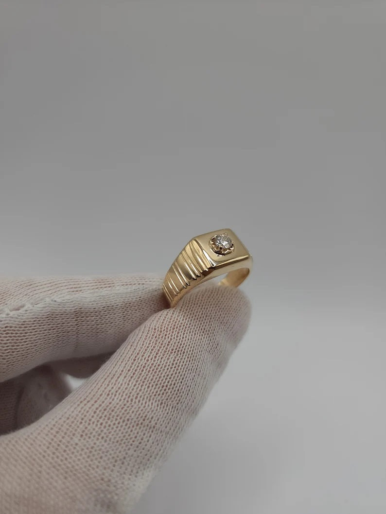 14Kt Gold 0.20 Ct Men's Diamond Ring