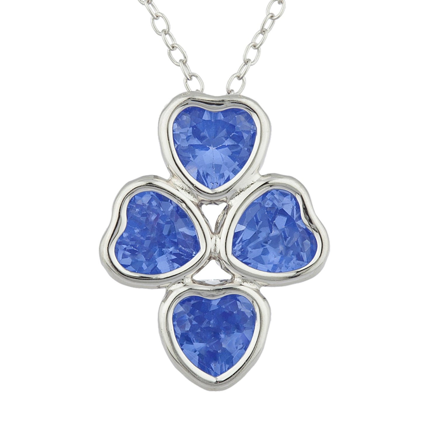 Tanzanite Heart Bezel Pendant .925 Sterling Silver