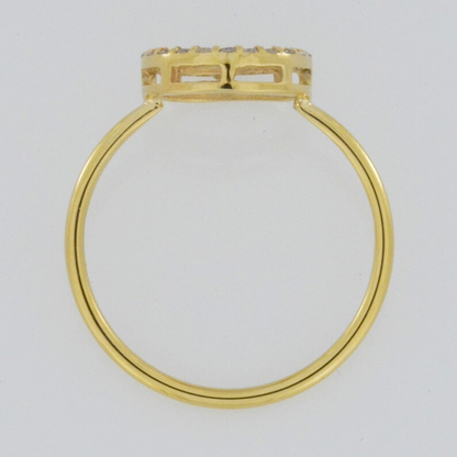 14Kt Gold Lab Grown Open Circle Diamond Ring