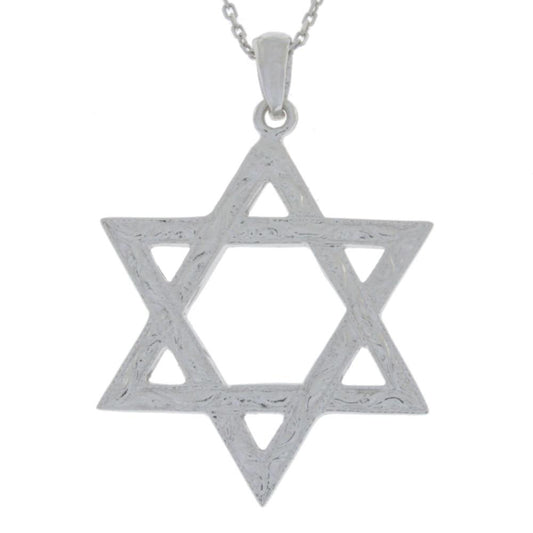 Star of David Pendant .925 Sterling Silver