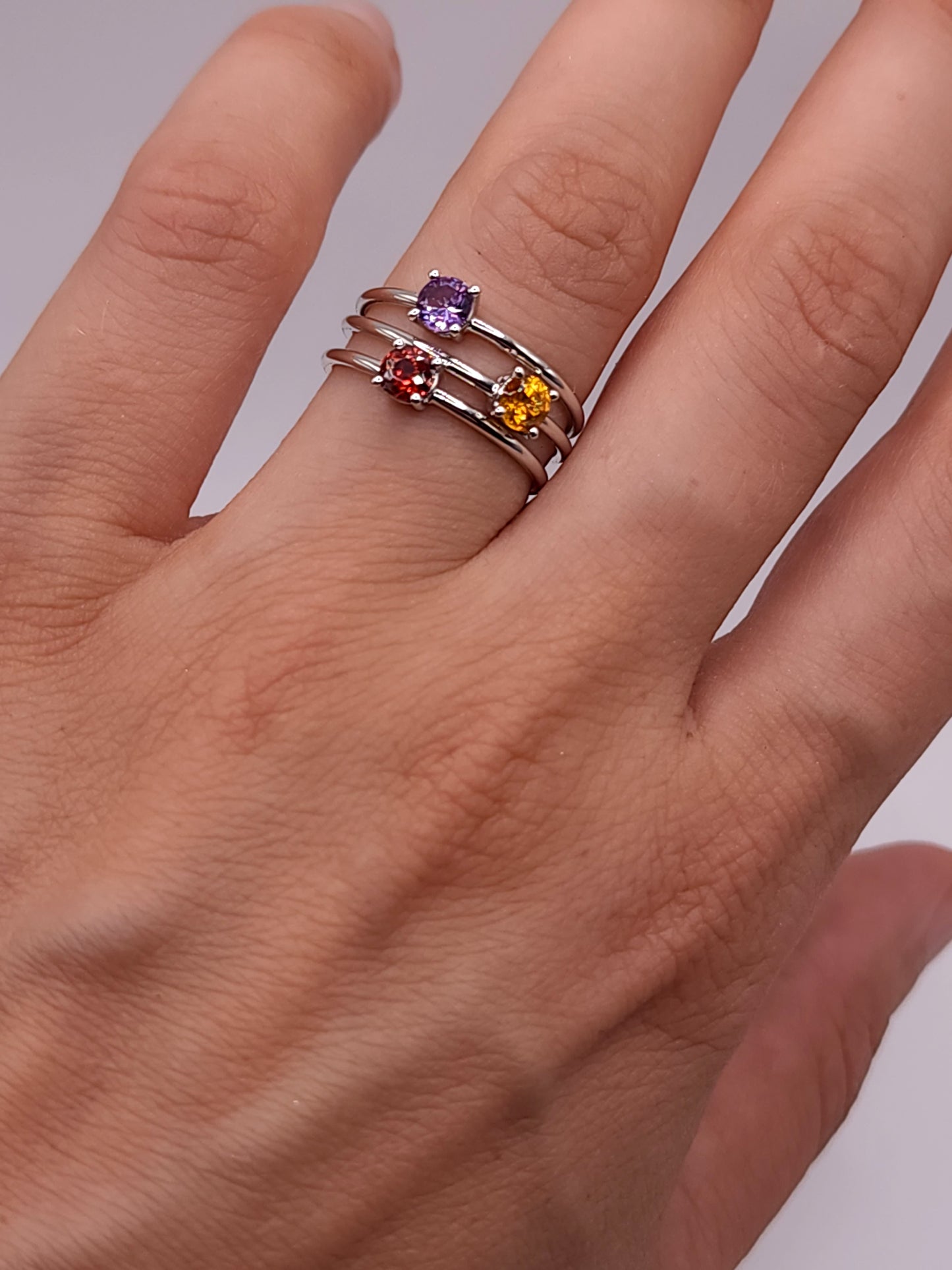 14Kt Gold Amethyst Round Ring