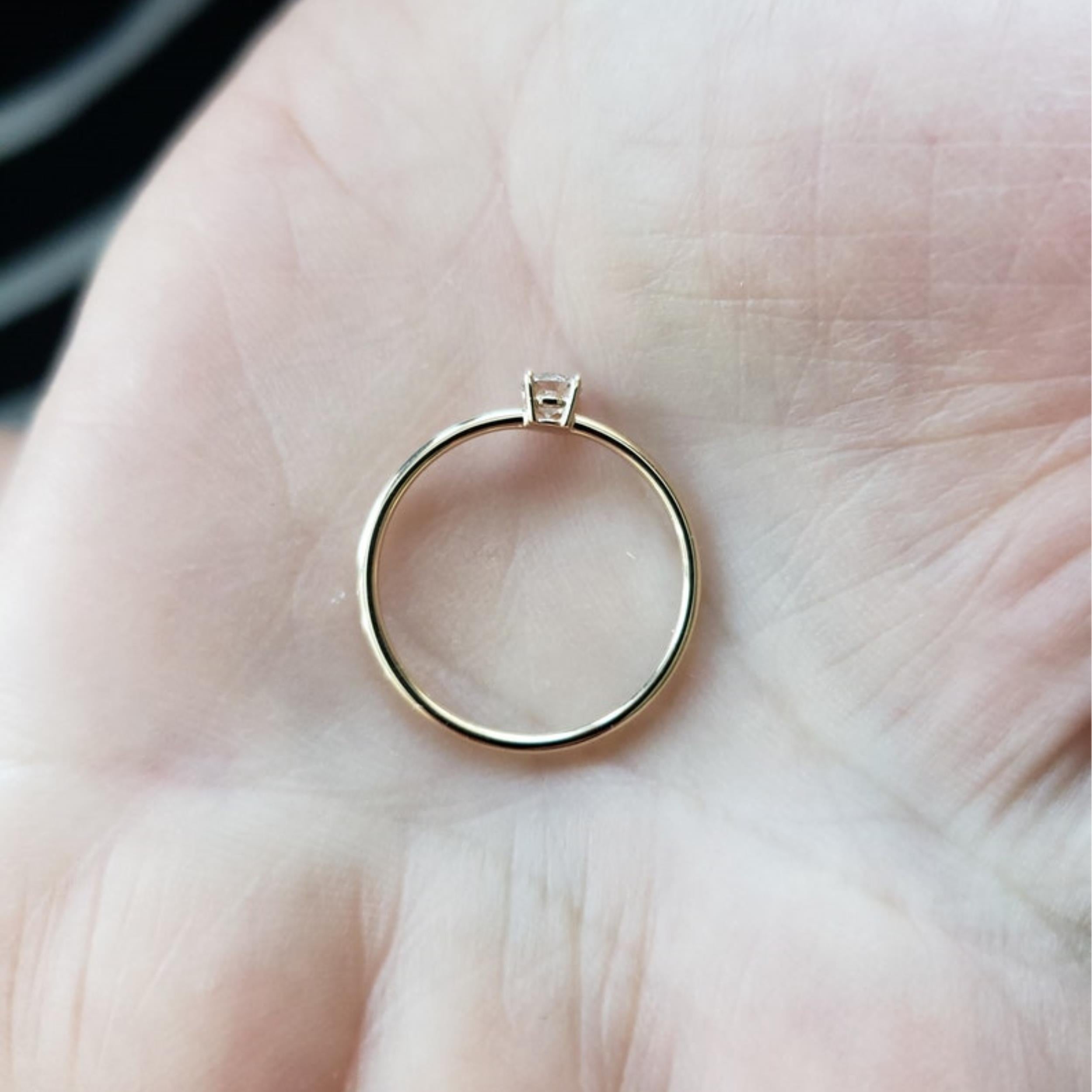 14Kt Gold 0.20 Ct Genuine Natural Diamond Ring