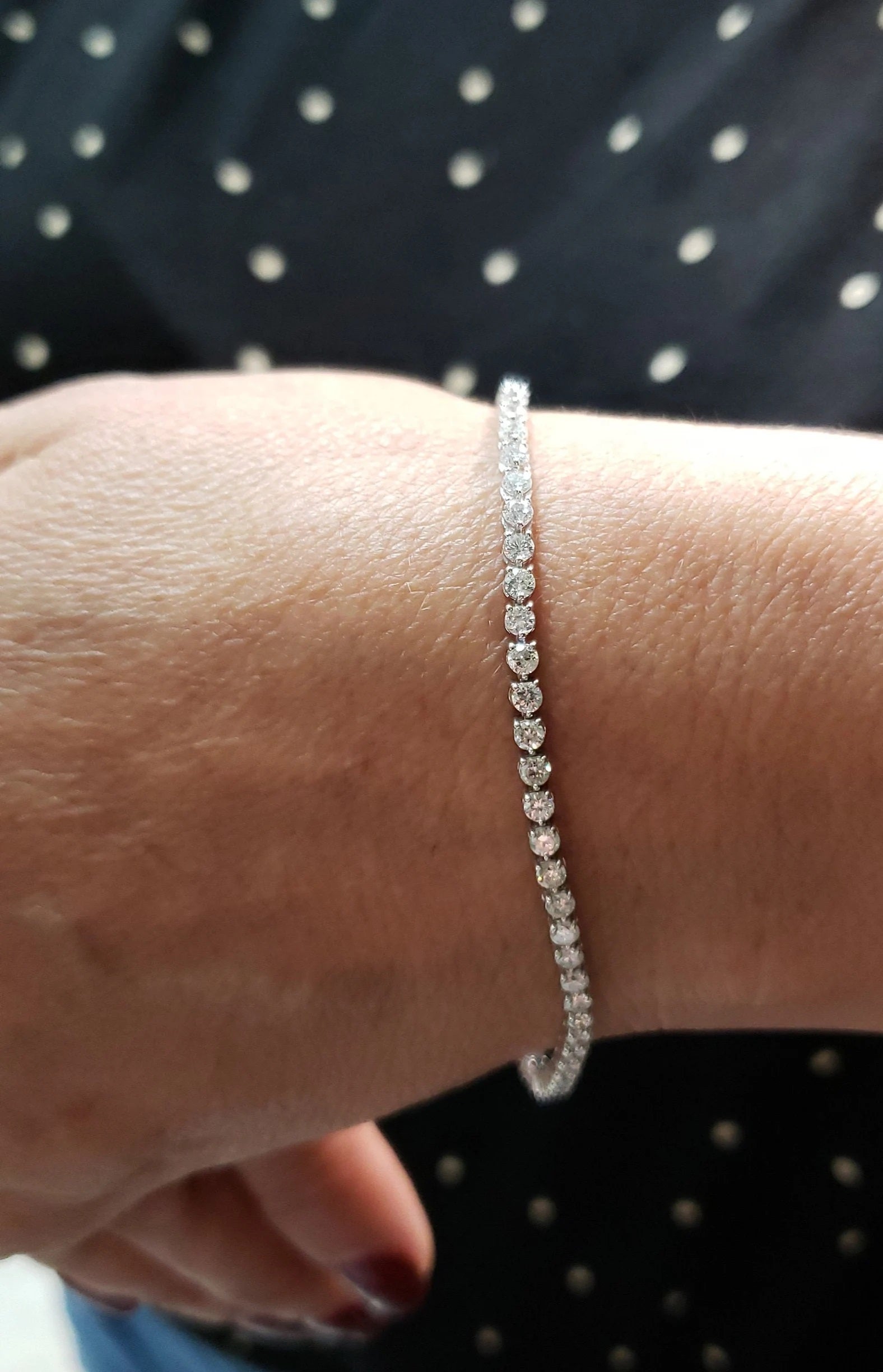 Dainty 3 Diamond Tennis Bracelet – Nicole Rose Fine Jewelry