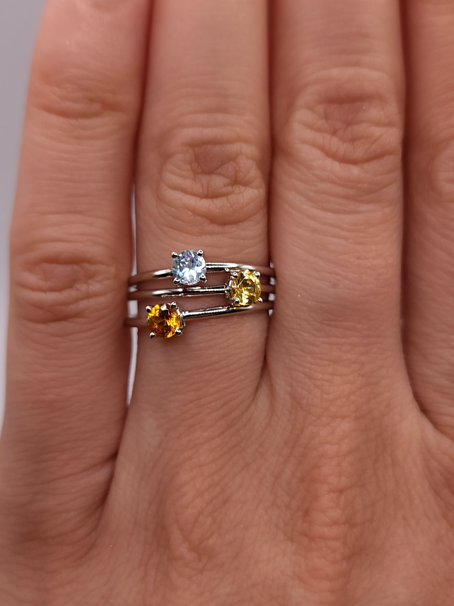 14Kt Citrine Round Ring