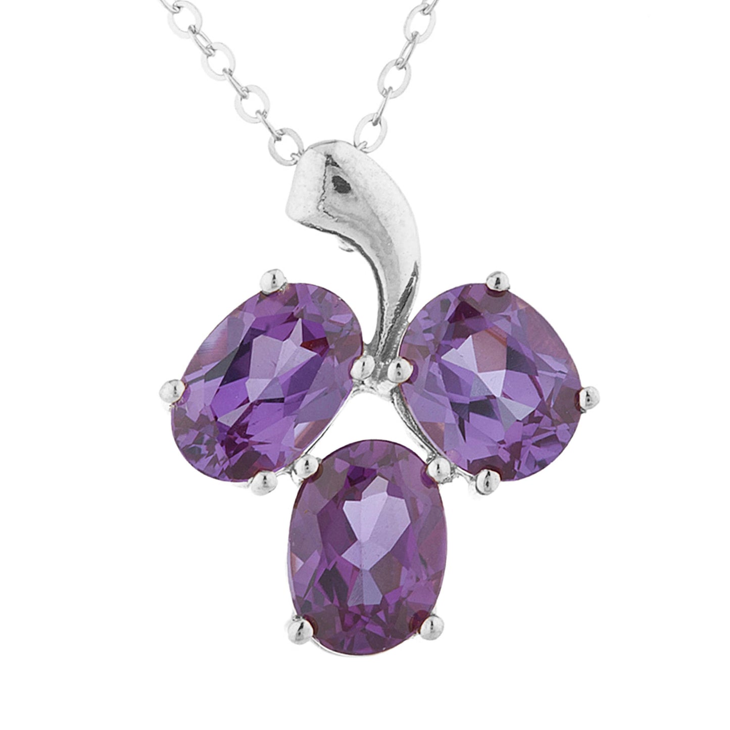 4.5 Ct Alexandrite Oval Design Pendant .925 Sterling Silver