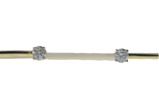 14Kt Gold 1 Ct Lab Created Diamond Bangle Bracelet