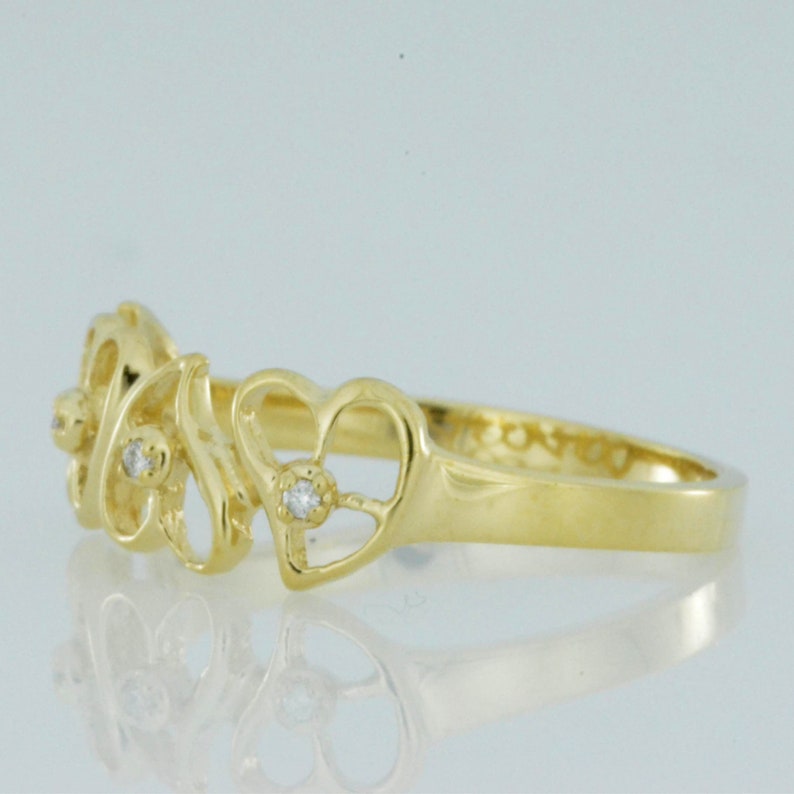 14Kt Gold Genuine Natural Diamond Heart Ring