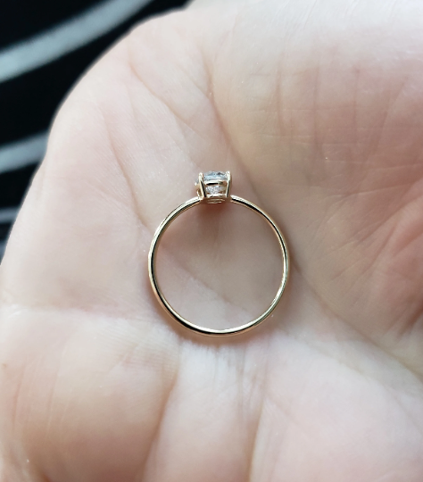 14Kt Gold 0.60 Ct Lab Created Diamond Ring