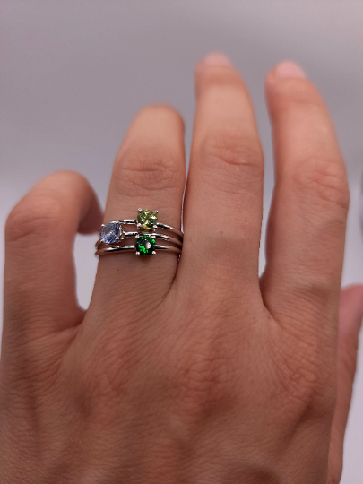 14Kt Gold Emerald Round Ring